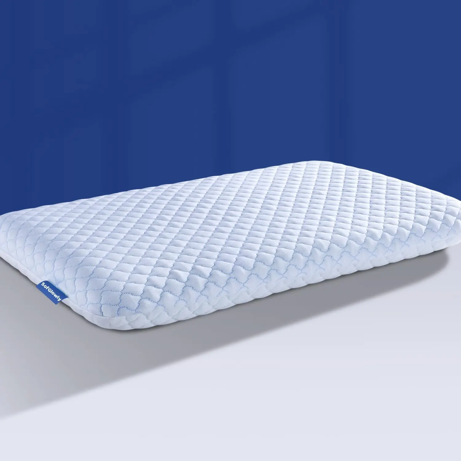 Thin Flat Pillows for Sleeping, Cooling Pillow 2.75 inch Thin Pillow,Slim Bed Pillows for Stomach Back Sleeper,Standard Size -16x25 Inch