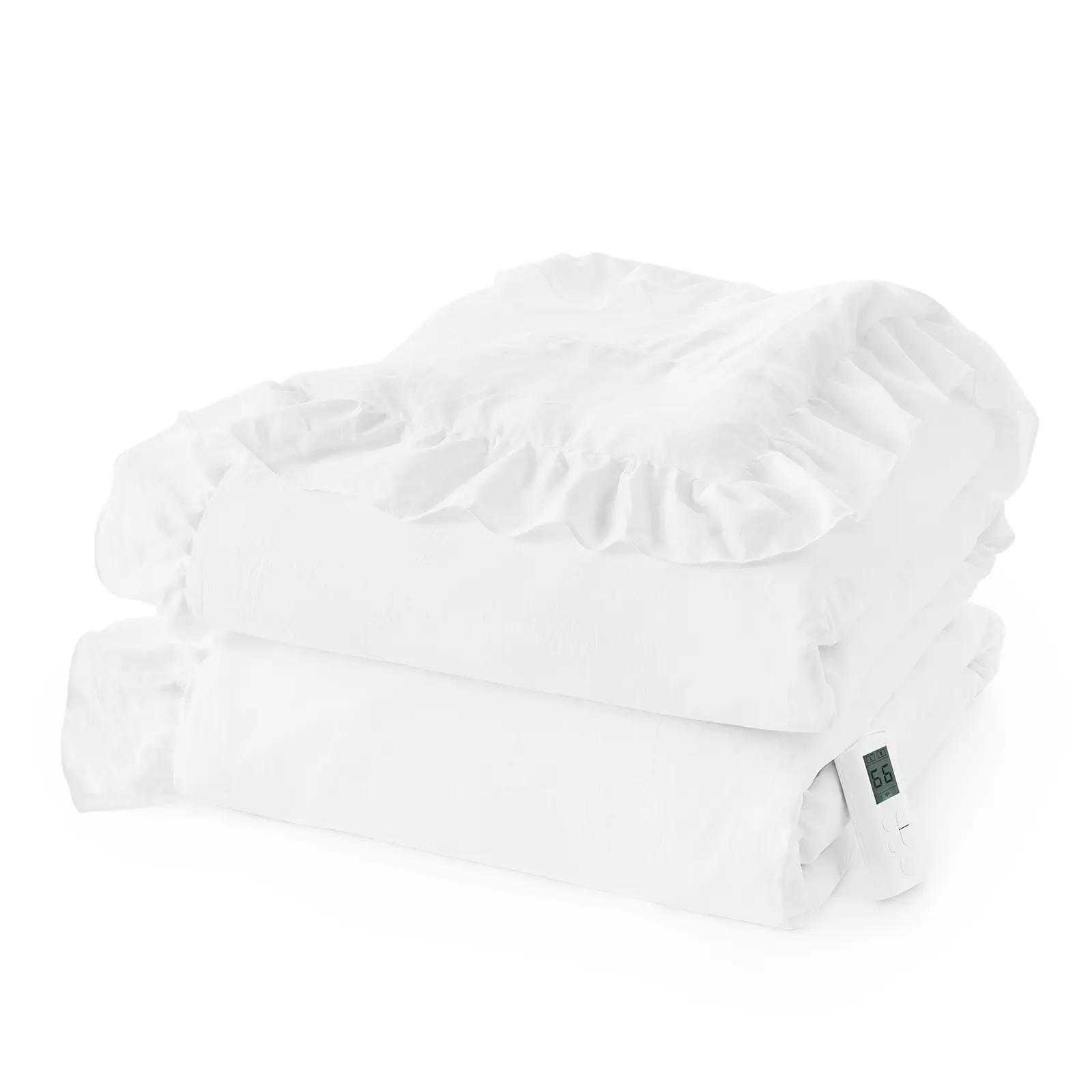 Luxury Heated Comforter Blanket – Fast Heating, 6 Heat Levels, Wireless LCD Controller, Overheat Protection - 90x90 Inches/90x104 Inches