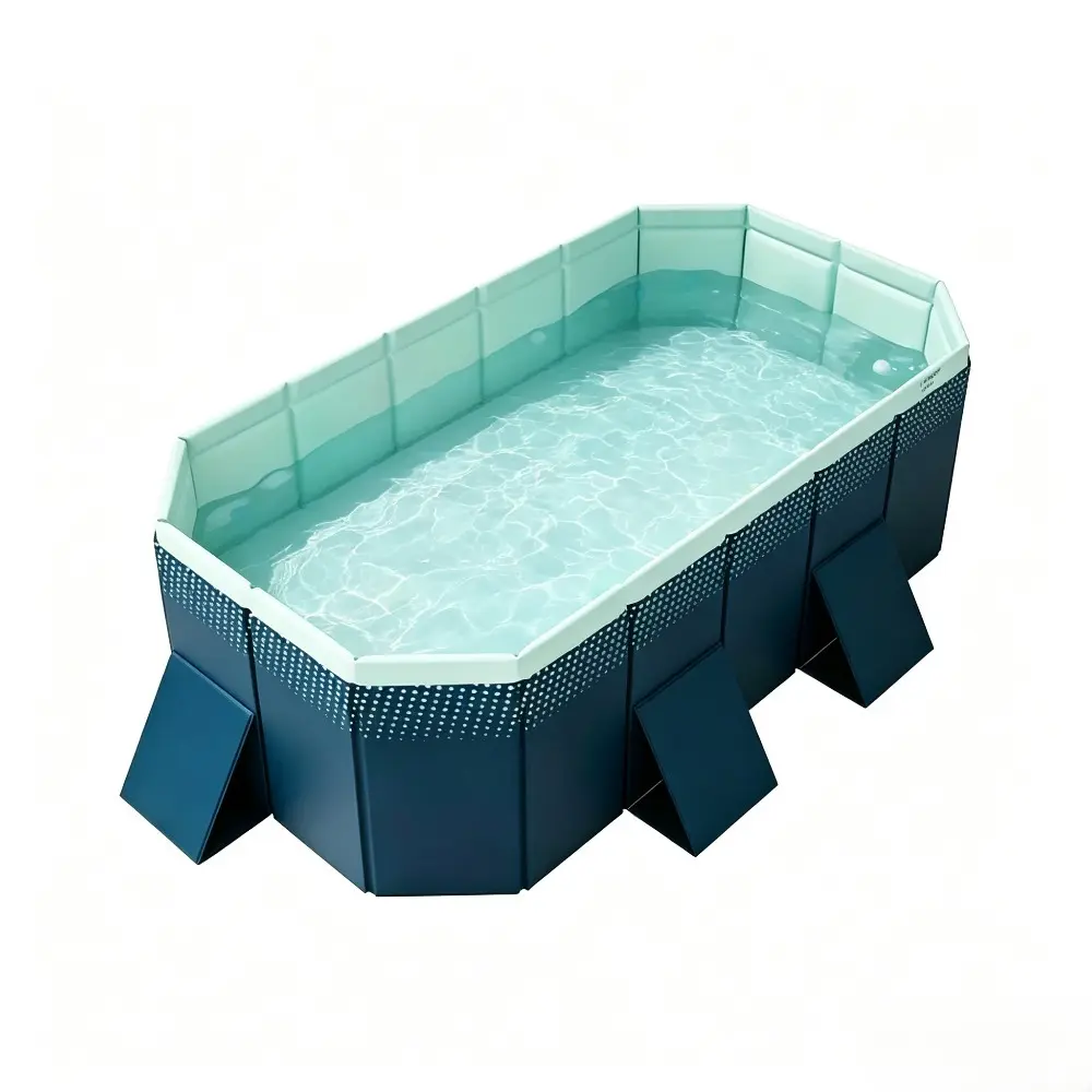 No-Inflation Foldable Pop-Up Pool Kit for Family Summer Fun - 40° Support Panels, Dual Drainage Outlets, Quick Setup, Indoor & Outdoor Use