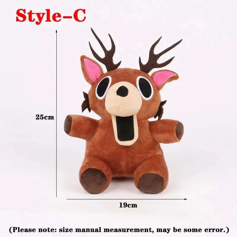Funny Cute Anime 99 Nights in The Forest Peripheral Animal Plush Toys - Bat, Goat, Sheep, Elk, Deer Soft Doll Ornaments for Toys & Hobbies, DIY Felt Crafts, Cute Anime Figures, Anime Toys