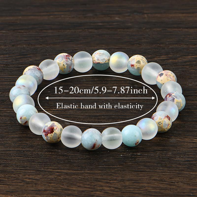 1pc Healing Quartz And Sea Sediment Bead Bracelet, Men & Women's Energy Balancing Bracelet For Prosperity, Peace, Clarity & Abundance