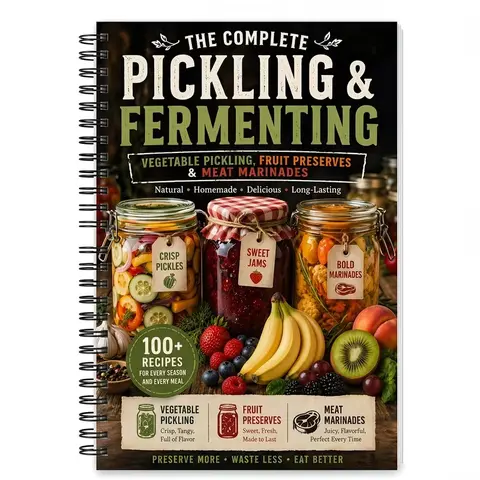 Beginner's Guide to Pickling and Fermentation, Easy Cooking Recipes for Unique Flavors, Quick Jam, Sweet Sauce, Sauerkraut, Cured Meat, Fish Balls, Fermented Drinks