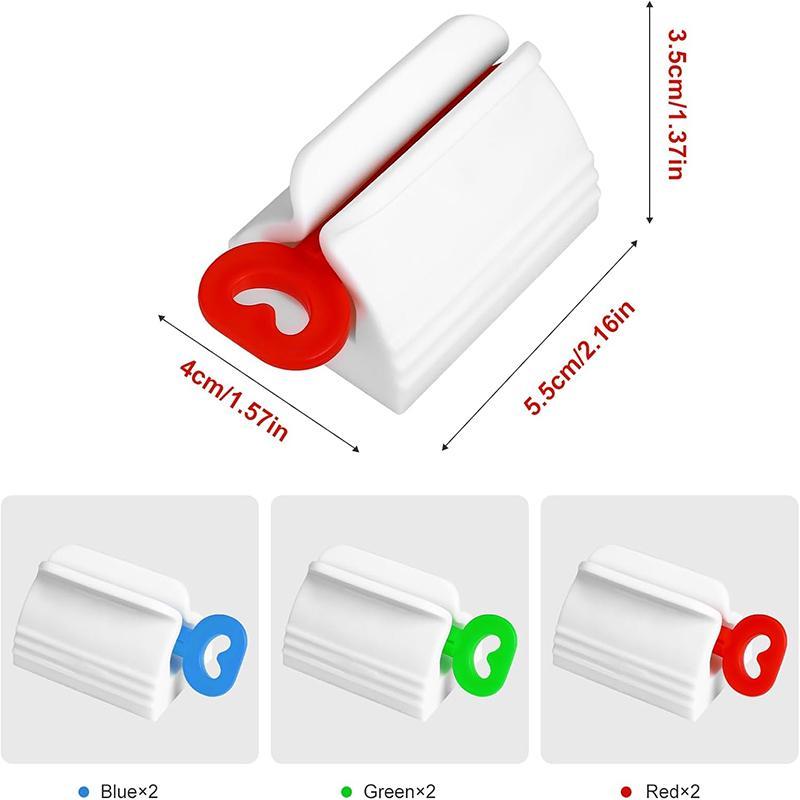 Toothpaste Squeezer, 3/6 Counts Mini Toothpaste Rolling Squeezer, Practical Toothpaste Dispenser, Bathroom Gadgets, Bathroom Accessories