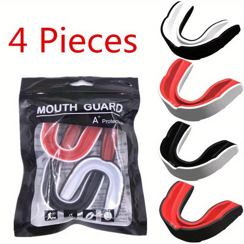 Anti-chipping Basketball Sports Mouth Guard, 4 Counts/set Boxing Equipment, Boxing & Martial Arts Mouth Guard, Mouth Protective Tool for Sports, Christmas Gift