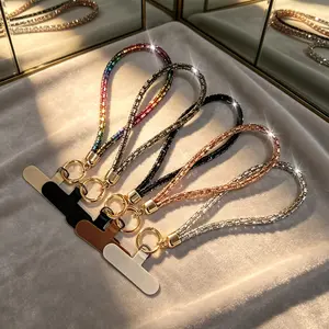 Stylish and shiny phone lanyard, wristband suitable for various occasions, comes with lanyard and phone mounting pad, wristband, streamlined design, fashionable lanyard, high-quality material, reinforced stitching, multi-functional lanyard.