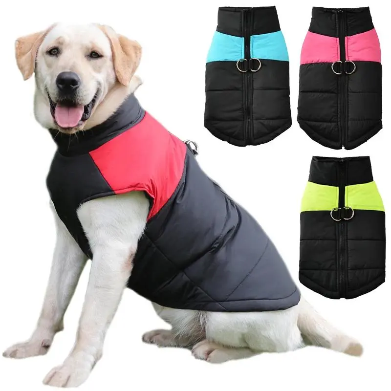 Waterproof Warm Pet Vest Jacket for Dogs (2XL, 3XL, 4XL, 5XL) - Outdoor D-Ring Coat for Small Dogs, Cats, Labrador, Pug