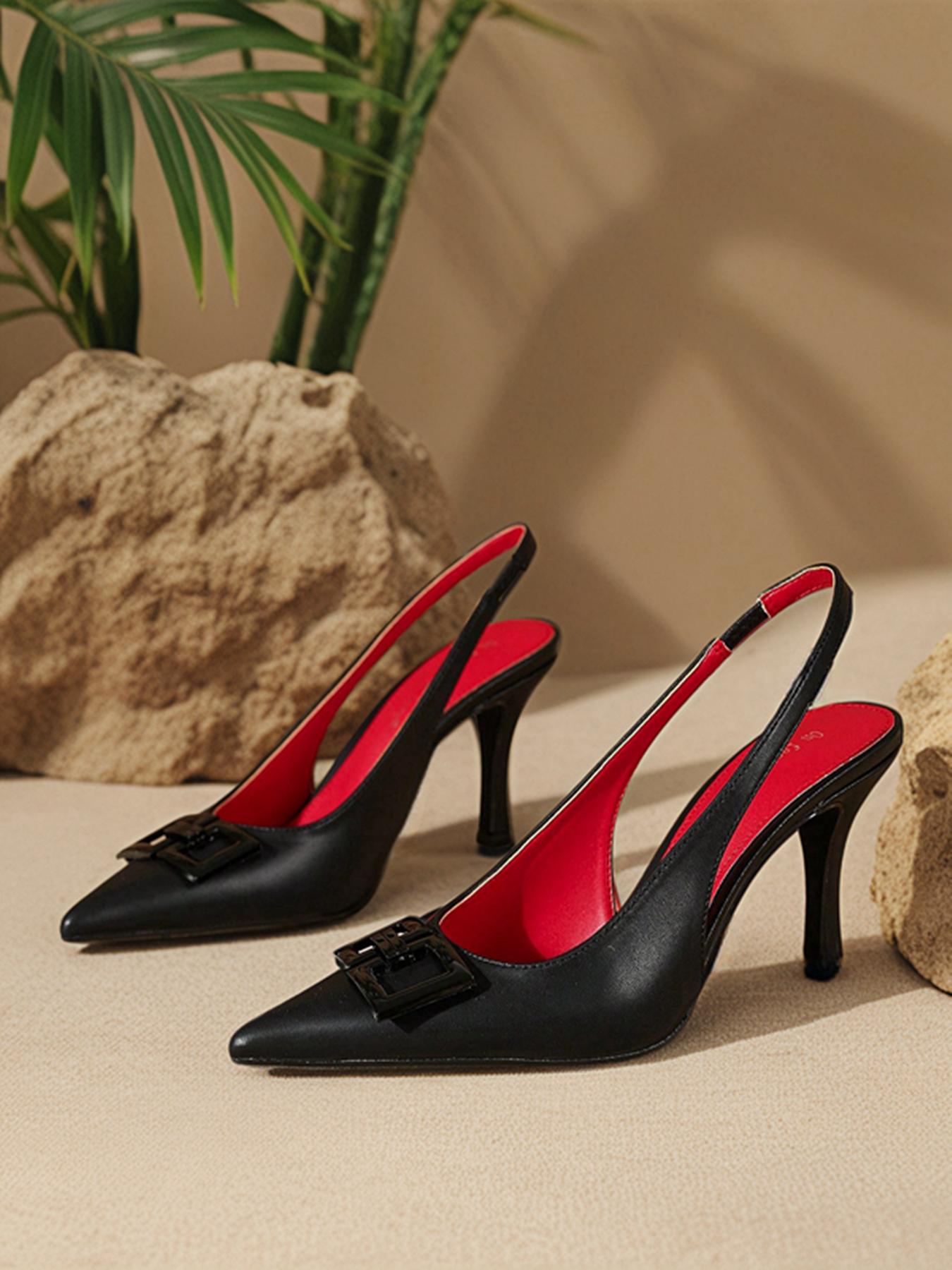 Women's Elegant Footwear, Fashionable High Heel Sandals, Trendy Pointed Toe Sandals for Party, Daily Clothing Decor, Stylish All-match Shoes for Women & Girls