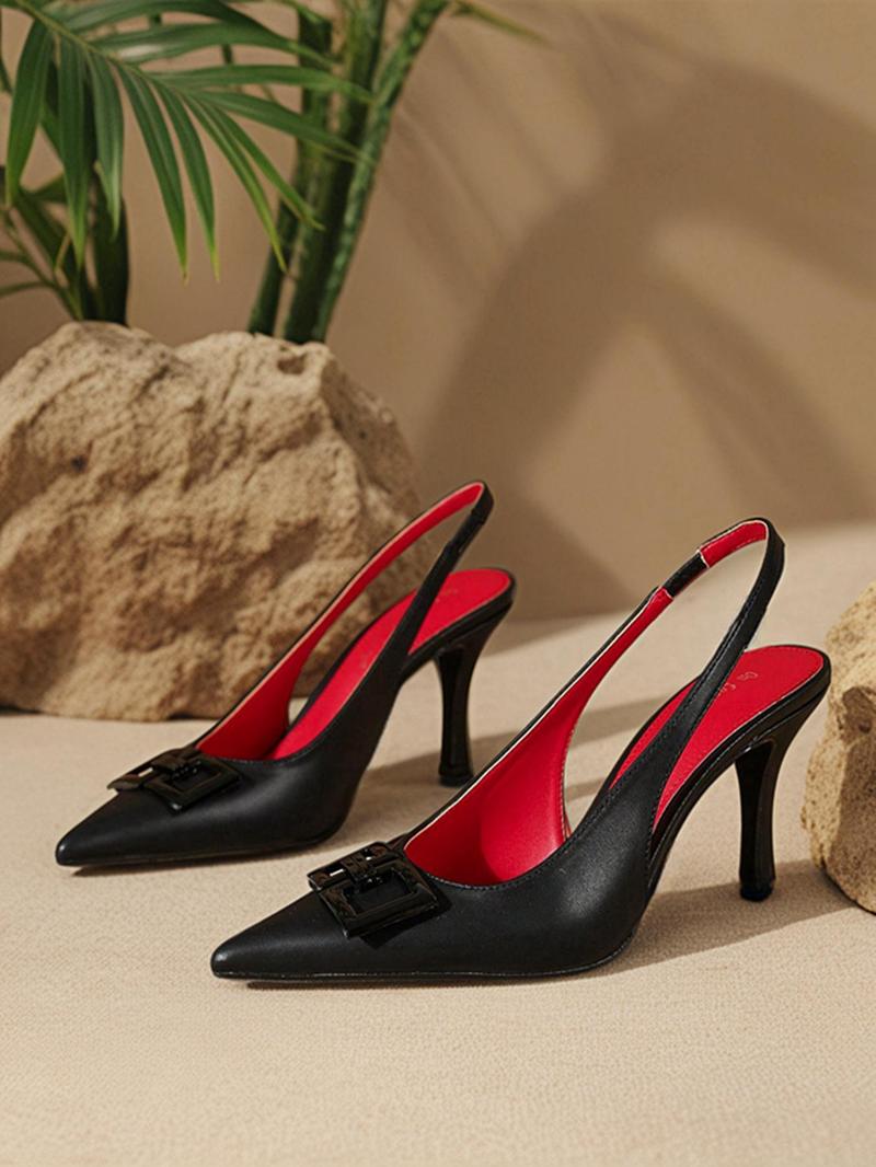 Women's Elegant Footwear, Fashionable High Heel Sandals, Trendy Pointed Toe Sandals for Party, Daily Clothing Decor, Stylish All-match Shoes for Women & Girls