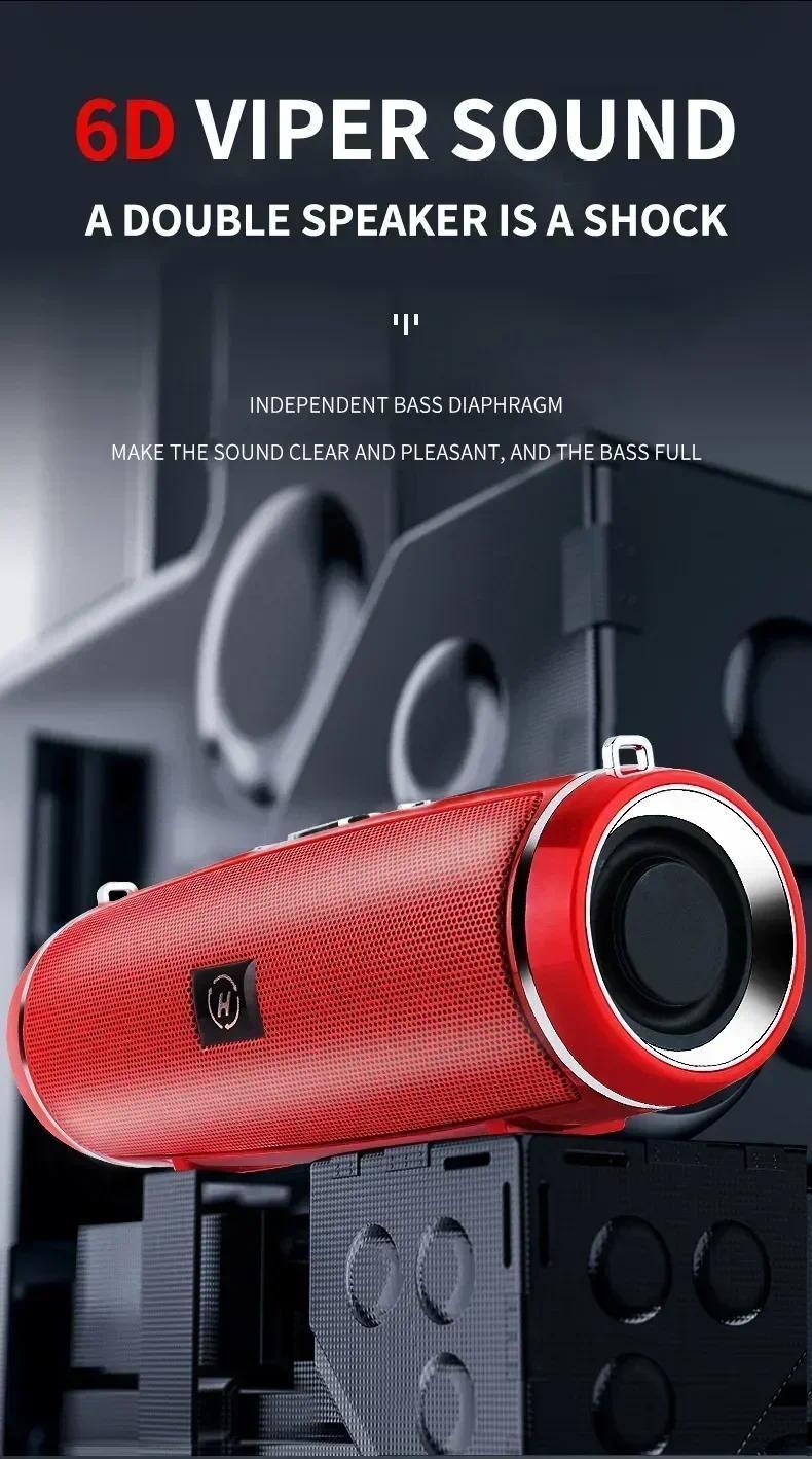 200W Wireless Bluetooth Speaker IPX7 Waterproof Outdoor Subwoofer Stereo Surround Speakers FM Radio TF Boom Box Portable