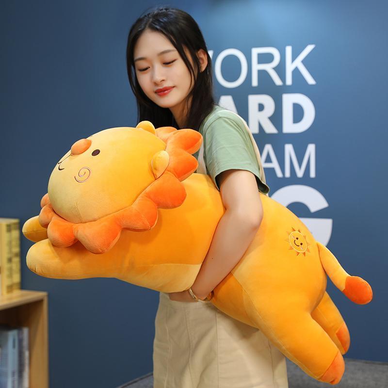 1pc 35/50cm Lovely Smile Lion Plush Toys Cartoon Sunshine Lion King Pillow Stuffed Soft Animal Cushion for Children Girls Gifts