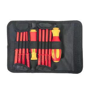 Quality Electrician Insulated Screwdriver Set Storage Roll Multicomponent VDE Handle For Household Repairs Maintenance Value
