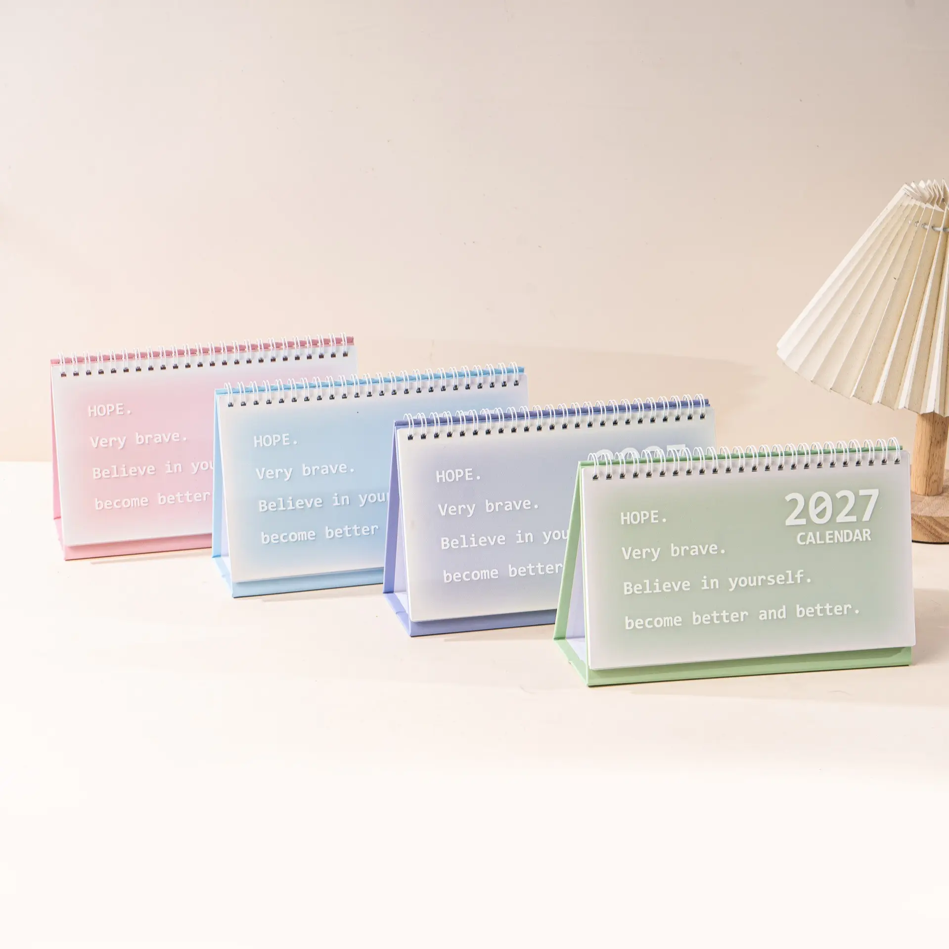2027 New Desktop Calendar, Creative Korean Style Freshness, Self-Discipline Check-In Notebook, Daily Planner, Available Now