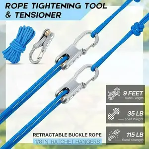 【DealsForYouDays】Retractable Buckle Rope-Adjustable Ropes 2026 New Rope Roller with Accessory Cord - Easy Secure Tie Down for Outdoor,Camping, Marine Rope,and Boating Guy Lines ,Tools Gadgets,Truck Stuff ,Car Essentials