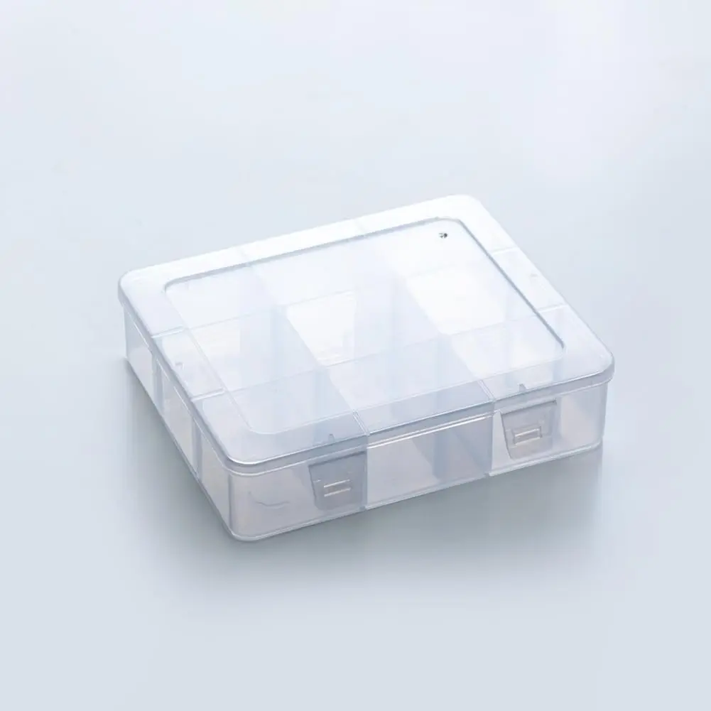 Modern 9-Grid Plastic Compartmentalized Storage Organizer Container with Adjustable Grids & Dividers for Craft Storage, Earrings, Screws, Pins (1)