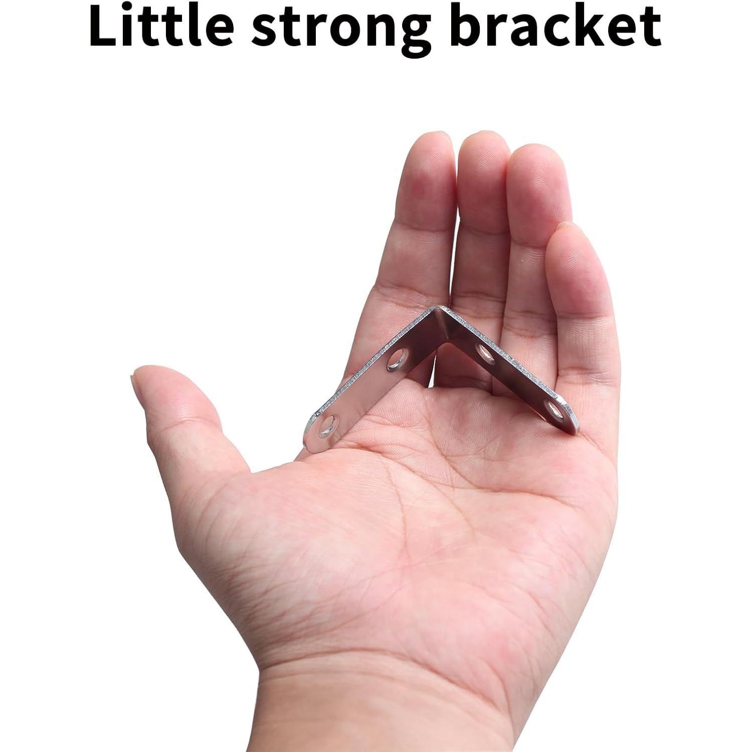 L Shaped Corner Brace - Shelf Brackets: Metal Stainless Steel Lightweight Angle Shelving Support 9 Pack 2 inch with Drywall Screws for  Fixing Build Project Fence Desk Bookshelf Cabinet