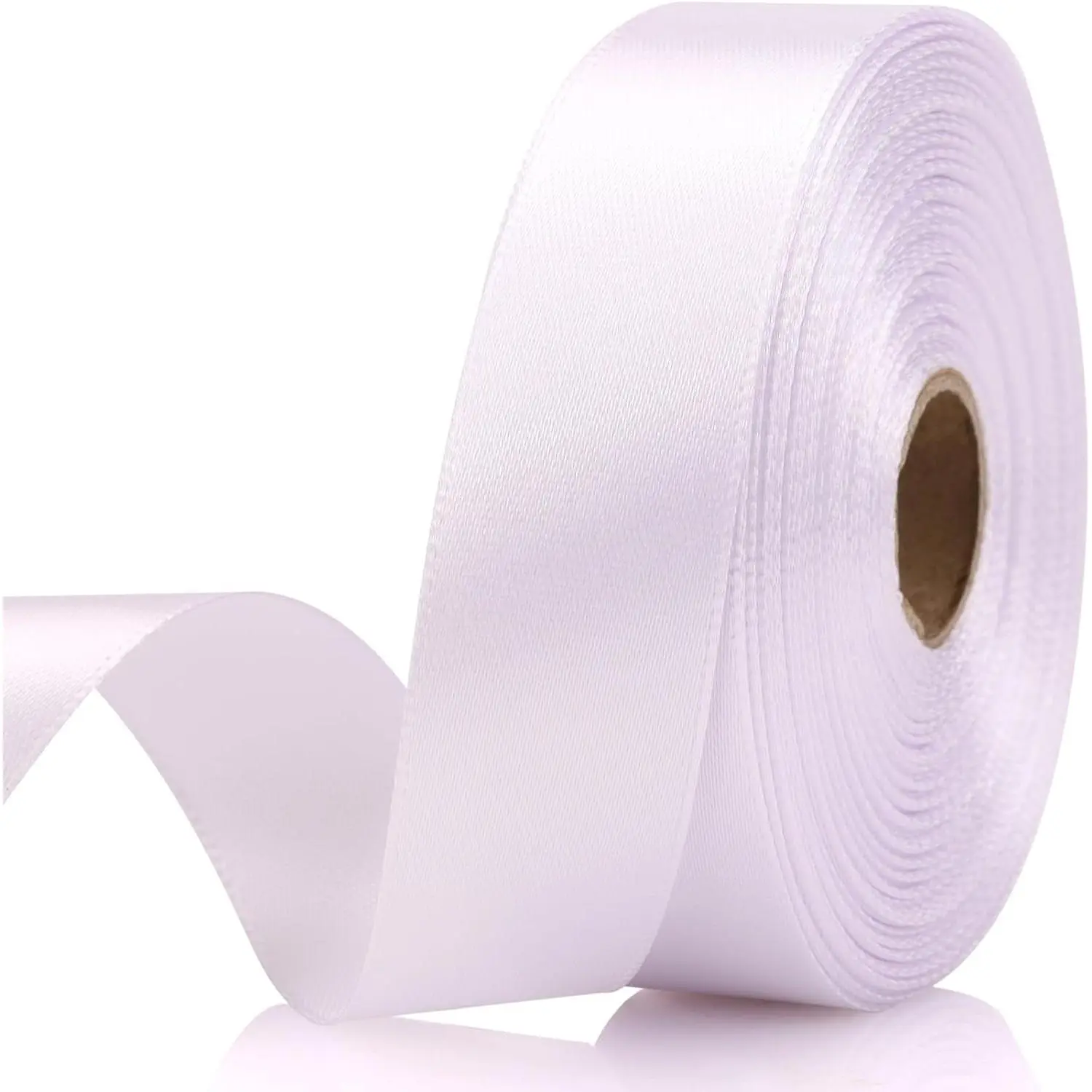 7/8 Inch 30 Yards White Satin Craft Ribbon-Single Face Polyester Ribbon for Handmade Roses,Gift Wrapping,Timeless Flower,Bouquets,Wedding and Party Decoration
