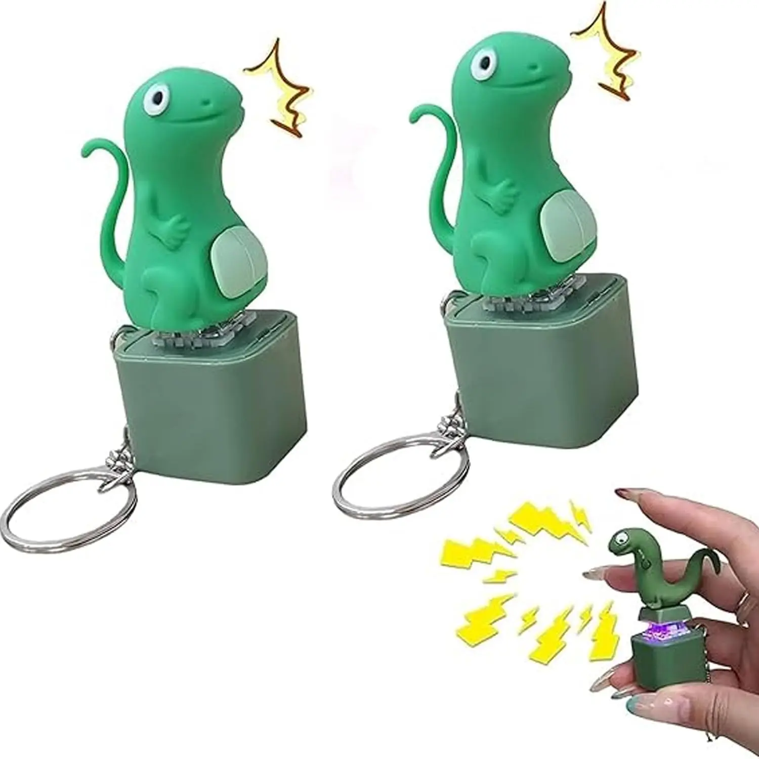 2PCS Lizard Keychain Sound, 2026 New Adults diy toy Keyboard Clicker ...