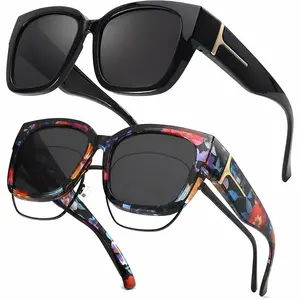 Polarized Sunglasses that Fit Over Glasses for Women and Men, Oversized Over Glasses Sun Glasses with UV Protection