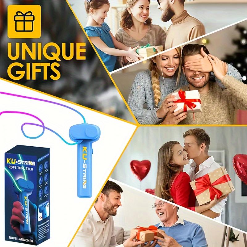 Glow in the Dark Rope Launcher - Rechargeable LED Toy for Cats, Sensory Play & Outdoor Games, TikTok Viral Fidget for Kids & Adults, Halloween Christmas Birthday Gift for Cat Lovers