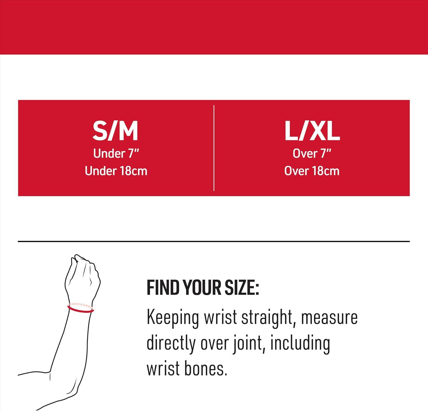 Professional Sports Wrist Brace with Splint Support, Adjustable Compression Strap, Non-Slip Sponge Hand Guard for Gym Weightlifting Men, 1 Size, M