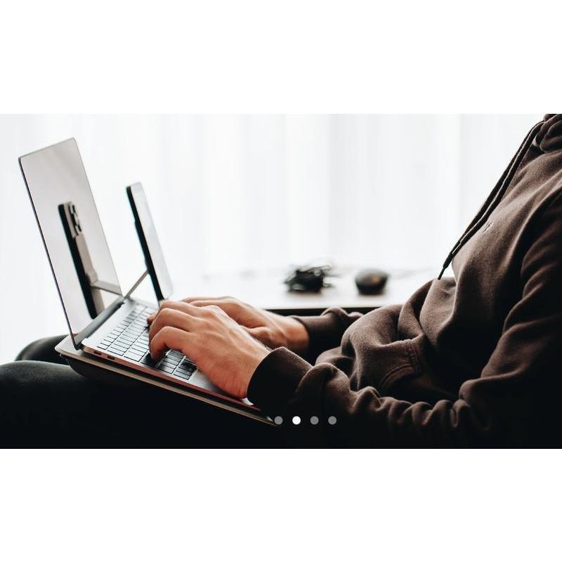 Modulemaster Laptop Stand - Ultra Thin Portable Ergonomic Five Angles Height Adjustment for Laptops Tablets and Phones - One Fold Setup for Comfortable Viewing Modulemaster Laptop Stand - Ultra Thin Portable Ergonomic Five Angles Height Adjustment for Laptops Tablets and Phones - One Fold Setup for Comfortable Viewing