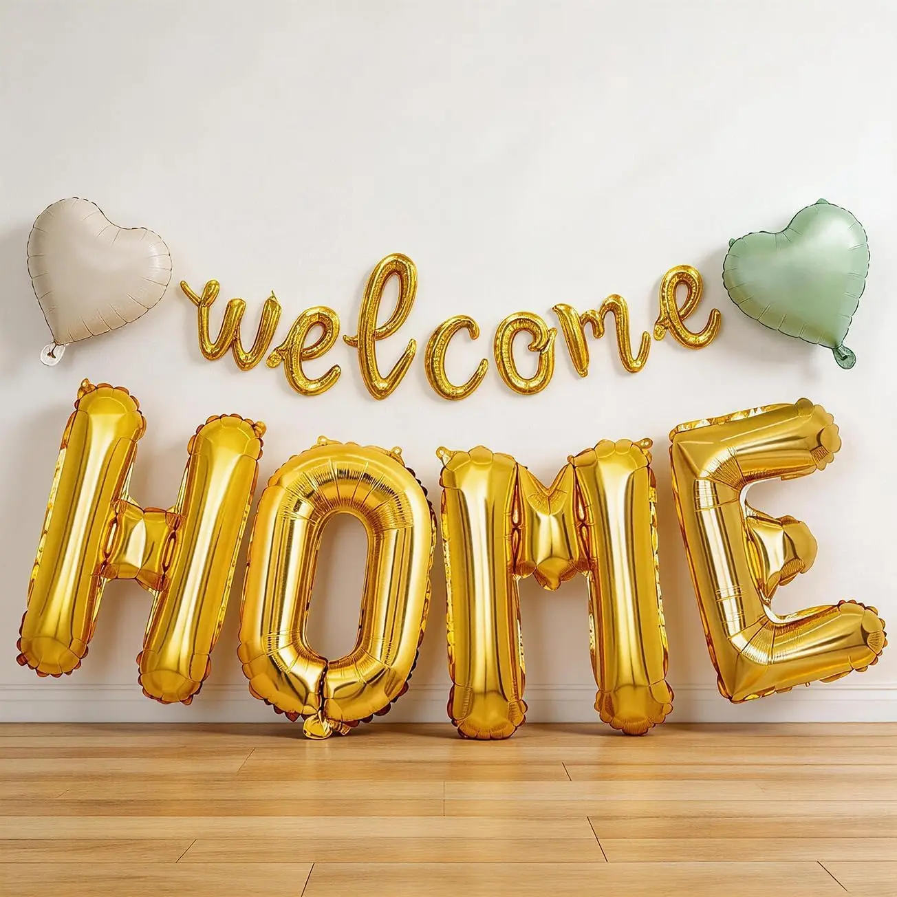 Welcome Home Balloons,Welcome Home Decorations for Housewarming Party |   40Inch Green Gold Welcome Home Banner,Homecoming Party Decorations,