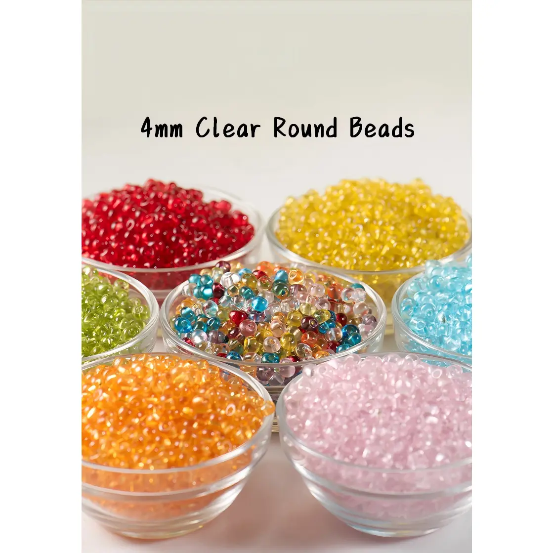 30g 100g 450g 4mm Clear Teardrop Glass Seed Beads Bulk For DIY Bracelet Necklace Jewelry Making K948