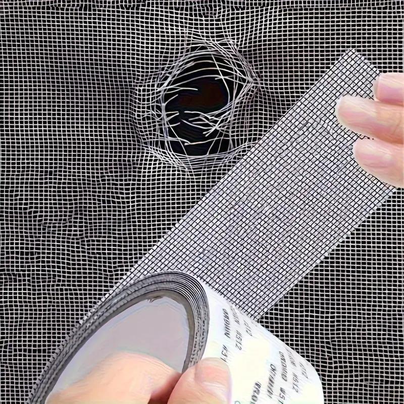 Window Screen Repair Tape, Adhesive Bonding Window Screen Repair Tape, Durable Fiberglass Mesh Tape for Fixing Door Window Screen Window Screen Repair Tape, Adhesive Bonding Window Screen Repair Tape, Durable Fiberglass Mesh Tape for Fixing Door Window Screen