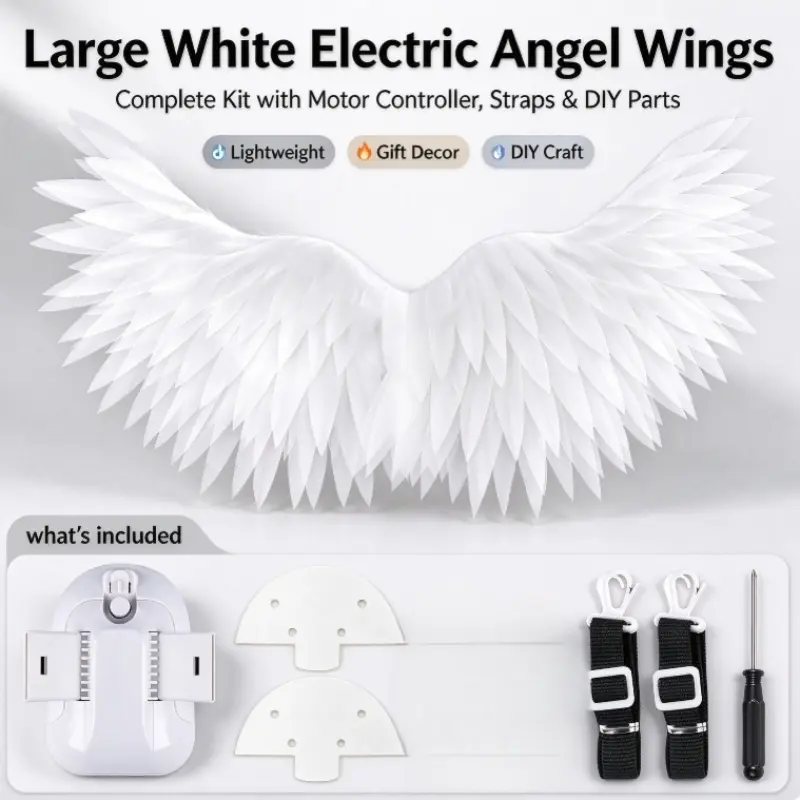 Electric Openable Angel Wings Bouquet Decor Pearl Cotton Valentine DIY Handcraft Material Pack Flower Ornament Supplies Diy Floral Decoration Used for craft decoration and showcasing creativity