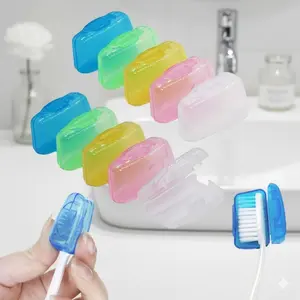 Reusable Toothbrush Head Cover Set - Travel, Camping, Home Use. Anti-Dust, Anti-Bacterial, Portable Storage Case, Easy to Clean, Multi-Scene Protection, Durable & Hygienic.