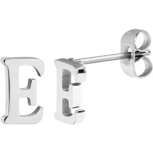 18k Silver Gold Plated Stainless Steel 26 Alphabet Letter Initials Stud Earrings for Women
