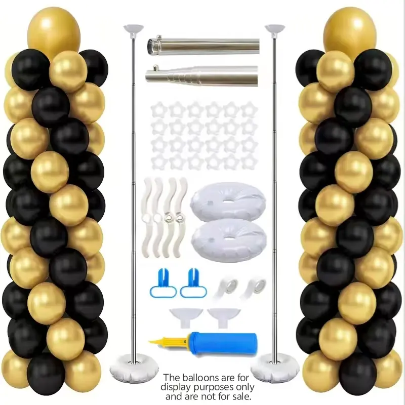 Reusable Height Adjustable Balloon Column Holder Easy Assembly Party Decor Kit for Wedding Birthday Graduation Thanksgiving All Festival Celebration, Balloon Stand Kits, Balloon Party Supplies