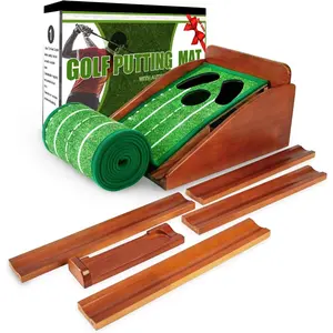 Indoor Putting Green Golf Putting Mat with Auto Ball Return, Premium Mat for Home Office Outdoors, Ideal Golf Gift for Men Women to Practice Anywhere