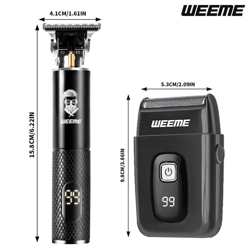WEEME USB Rechargeable Hair Trimmer Kit, 1 Set Electric Hair Clipper with Accessories, Professional Beauty & Personal Care Product, Cordless Clippers, Hair Cutting Kit