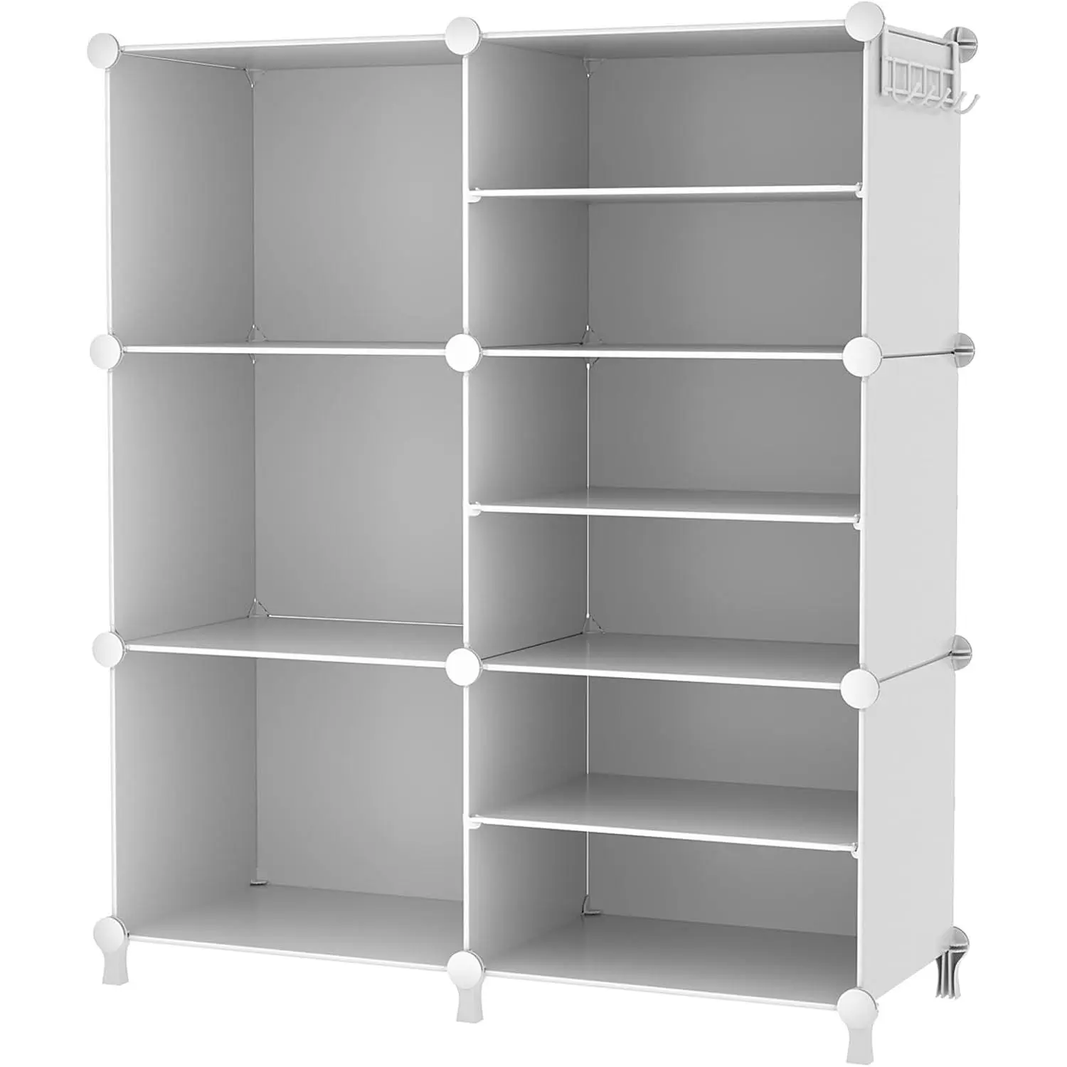 6 Cube Closet Organizer Storage Shelves Portable Clothes Organizers and Storage Stackable Cubby Shelving for Closet Bedroom Living Room Office White