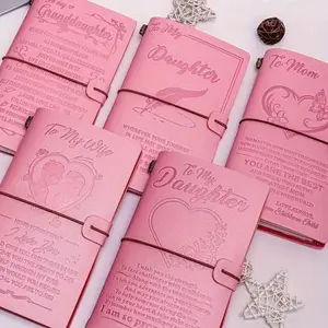 Pink Aesthetic Spiral Planner Notebook - 136-Page Refillable DIY Binder Journal with Card Pockets, Storage Bag, Cute Stationery for Students, Girlfriend Daily Planning & Office Work