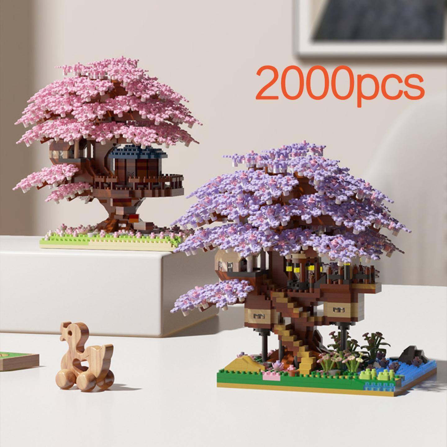 Mini Cherry Blossom Tree House Building Blocks Model (1 Box), Creative House Building Kit and Educational Blocks Toy for Kids, Home Decoration, Birthday and Festival Gift Mini Cherry Blossom Tree House Building Blocks Model (1 Box), Creative House Building Kit and Educational Blocks Toy for Kids, Home Decoration, Birthday and Festival Gift