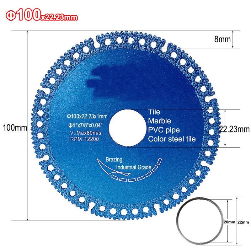 Size:(3,5,10,20pcs)Brazed Diamond Saw Blade Ultra Thin Saw Blade Ceramic Tile Glass Cutting Disc Indestructible Cutting Discs Angle Grinder Tool