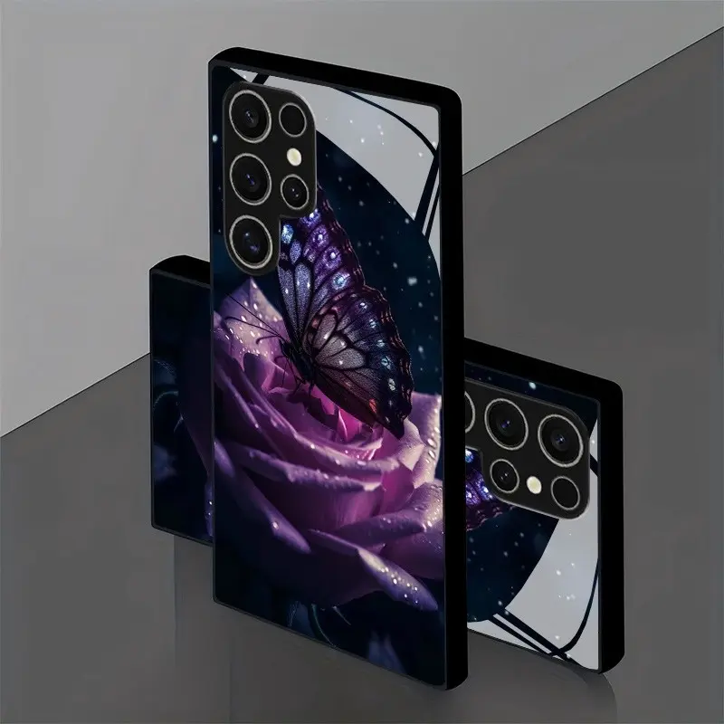 Multi-Model Tempered Glass Cellphone Case & Screen Protector - Protective Casing for Samsung Galaxy S26,S25,S24,S23,S22 Pro,S21,S20 FE Plus Ultra Pro,A56,A55,A54,A53,A52,A51,A36,A35,A34,A32,A26,A25,A24,A23,A16,A15,A14,A06,A05,A03s Mobile Accessories