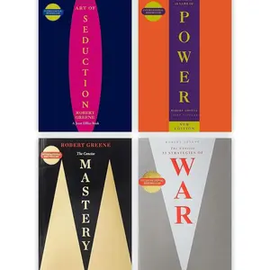 Robert Greene 4 Books Collection Set [The Concise Mastery; The Concise 48 Laws Of Power; The Concise Art Of Seduction and The Concise 33 strategies of war]