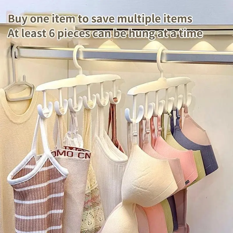 360°Rotating Multi-Functional Bra Hanger for Closet, Hanging Organiser with Hook, 15x17 in Space-Saving Rack for Camisole, Hat, Belt, Bag, Vest, Socks, 22lb Capacity, Closet Organizer