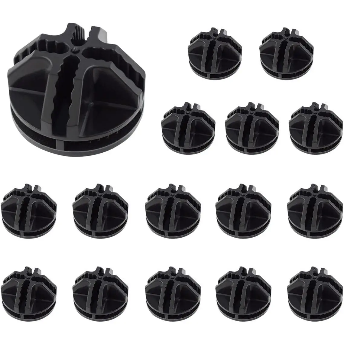 16 count Cube Connectors Plastic Storage Cubes Connectors Wire Cube Connector Plastic Organizer for Closet Grid Modular Shelving Connector DIY Shelves Accessories Cubes Storage Unit for Mesh (Black)