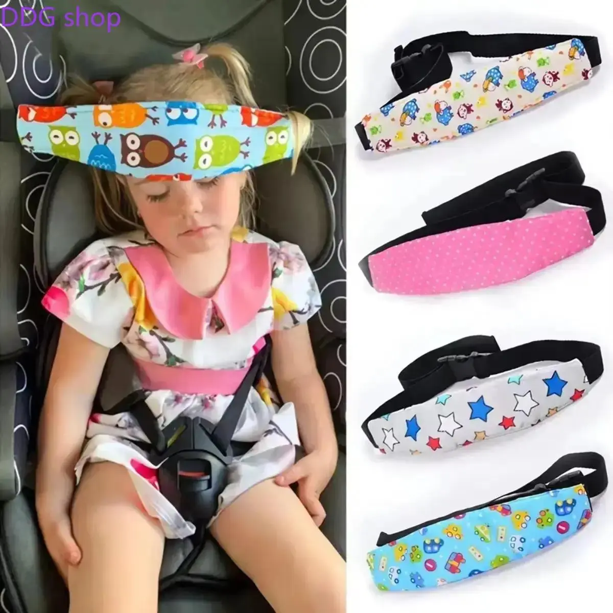 Viral Adjustable Car Seat Head Support Strap, Car Headrest Sleep Belt for Kids & Adults, Soft Comfortable Travel Head Stabilizer, Prevent Head From Falling Forward, Universal Fit for Road Trips, Daily Commute & Family Vacation