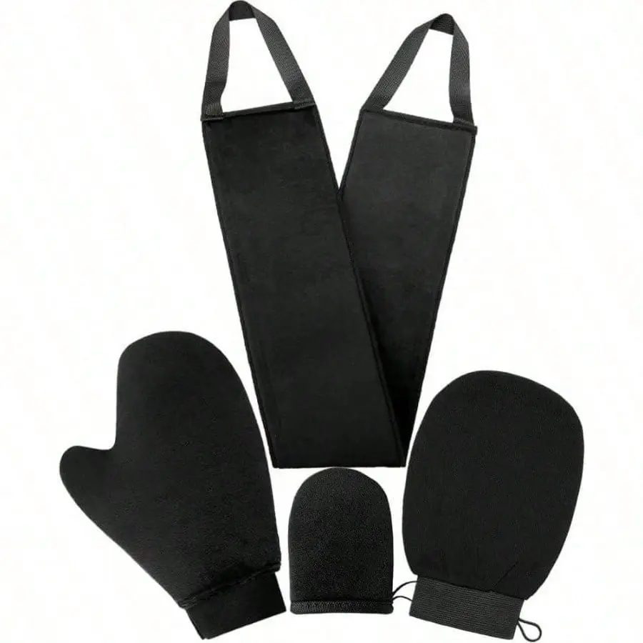 Self Tanning Mitt Applicator - Elastic Wrist Tan Mitt Applicator Microfibre Tanning Lotion Applicator Self Tanning Glove Sunless Tanning Mitt Streak Free Tan for Tanner Spray Mousse Lotions