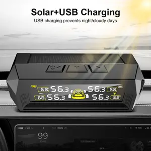 Universal Wireless TPMS with LCD Display Tire Temperature Alarm