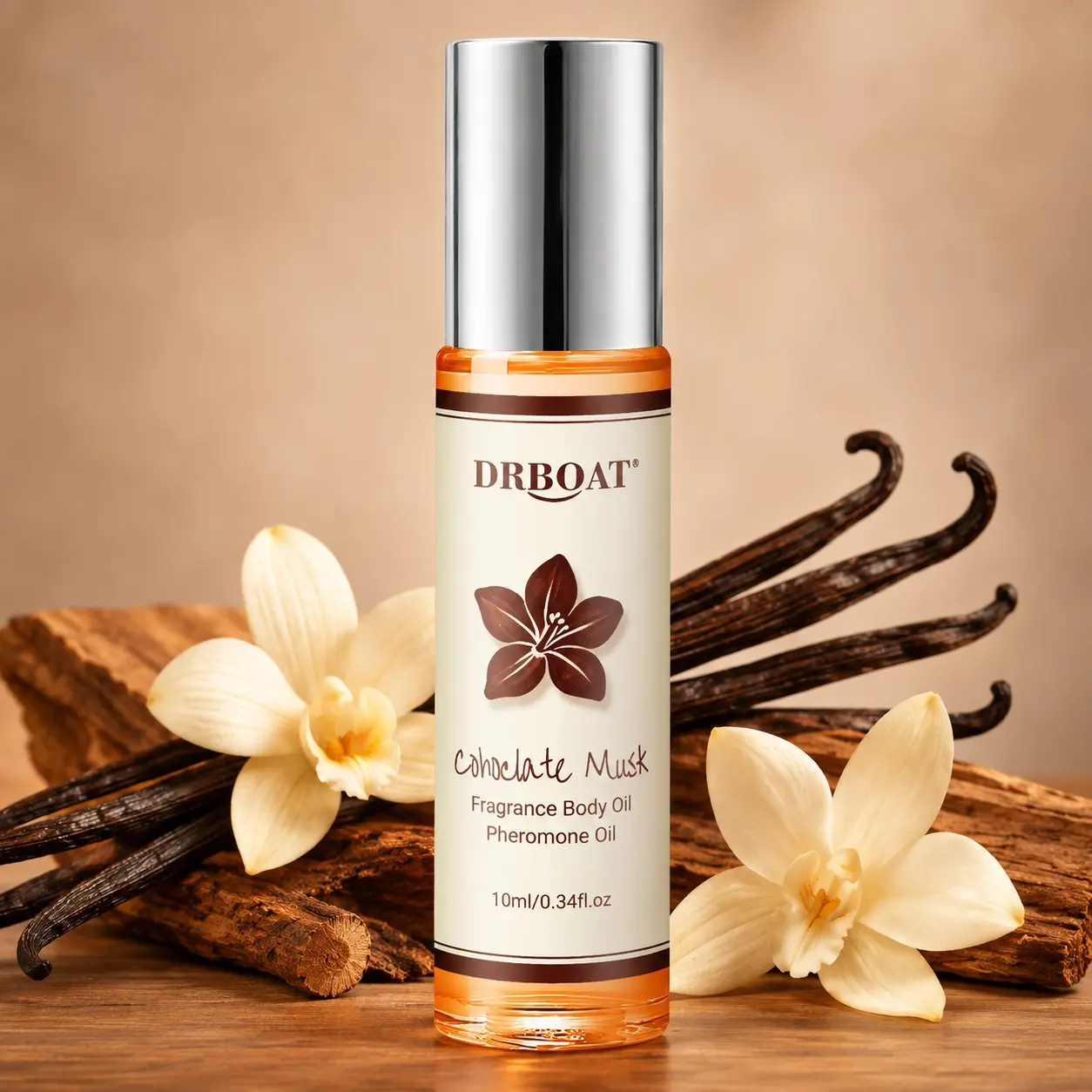 Cohoclate Musk Pheromone Oil - 10ML Roll-On Vanilla Gourmand Perfume Oil, Faux Natural Body Scent Eau De Toilette for Women, Warm Fragrance Oil Afternoon Tea, Date, Skin-warming, Layerable
