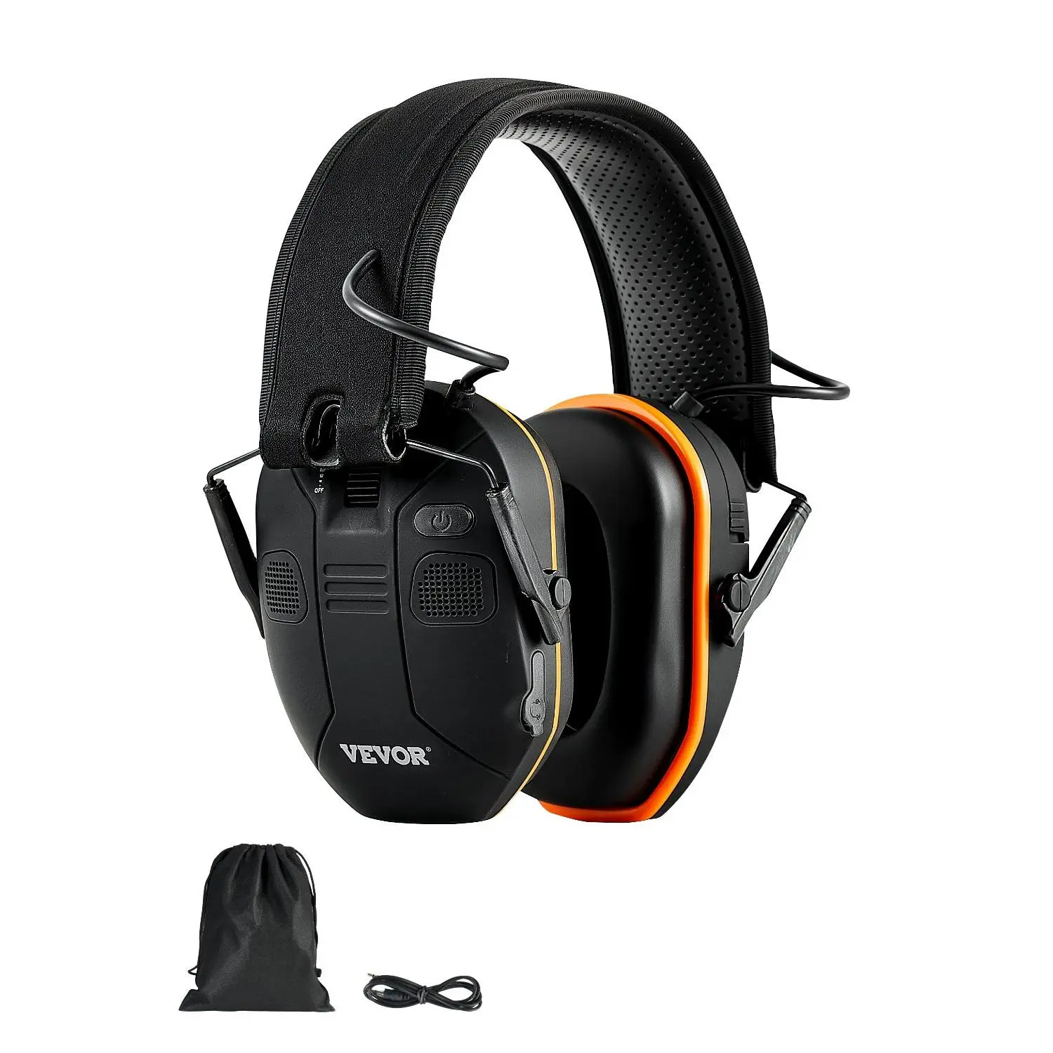 VEVOR Safety Earmuffs with 5.3 Bluetooth Technology, Bluetooth Call, Sound Amplification, NRR23dB Noise Reduction, Foam Padding, Hearing Protection for Shooting, Lawn Mowing