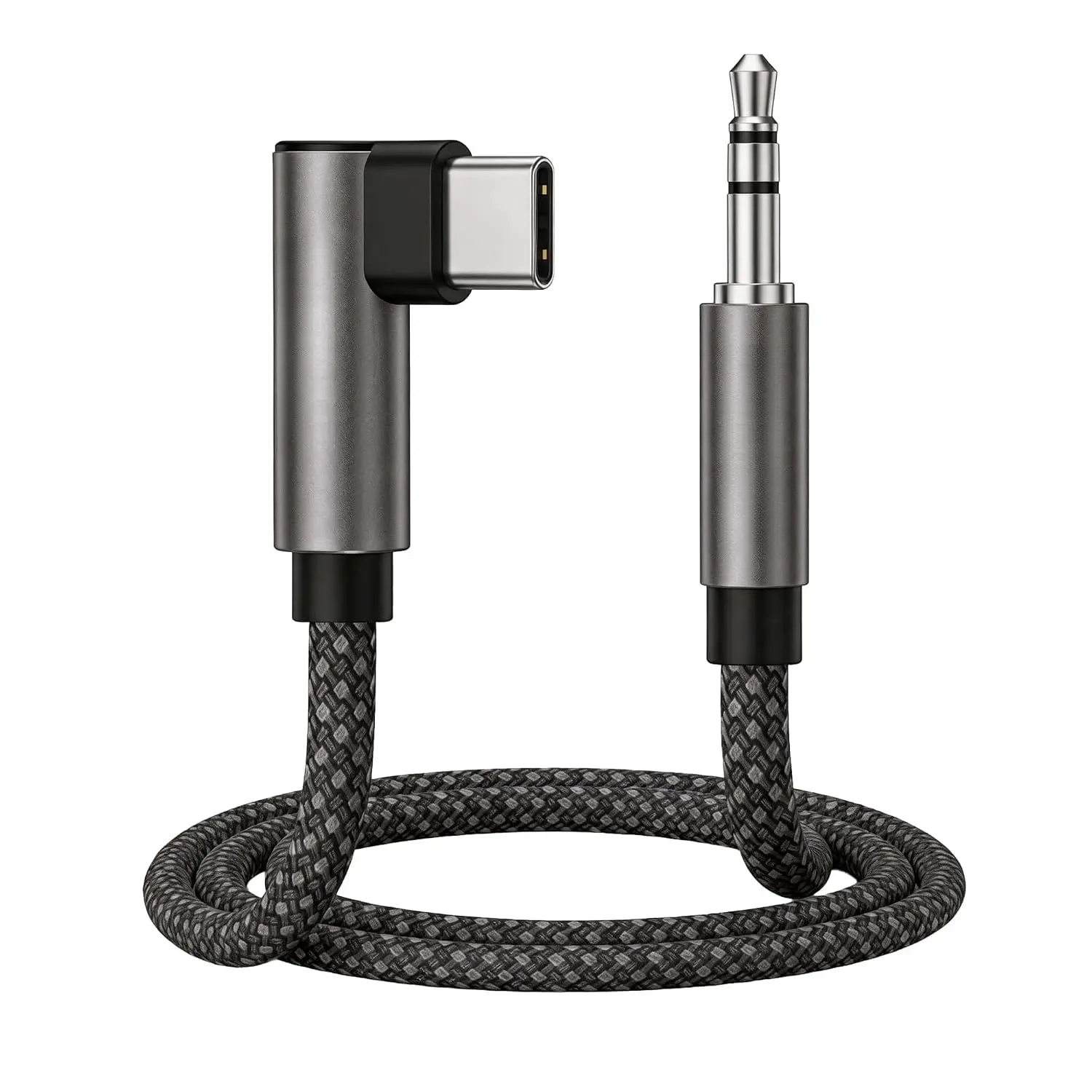 90  USB C to 3.5mm Audio  3ft (Audio Only), Braided DAC Hi-Res Aux Cord for  Stereo Headphones, Compatible with  17, 16, 15 Pro Max, Galaxy S25, S24 Ultra, iPad