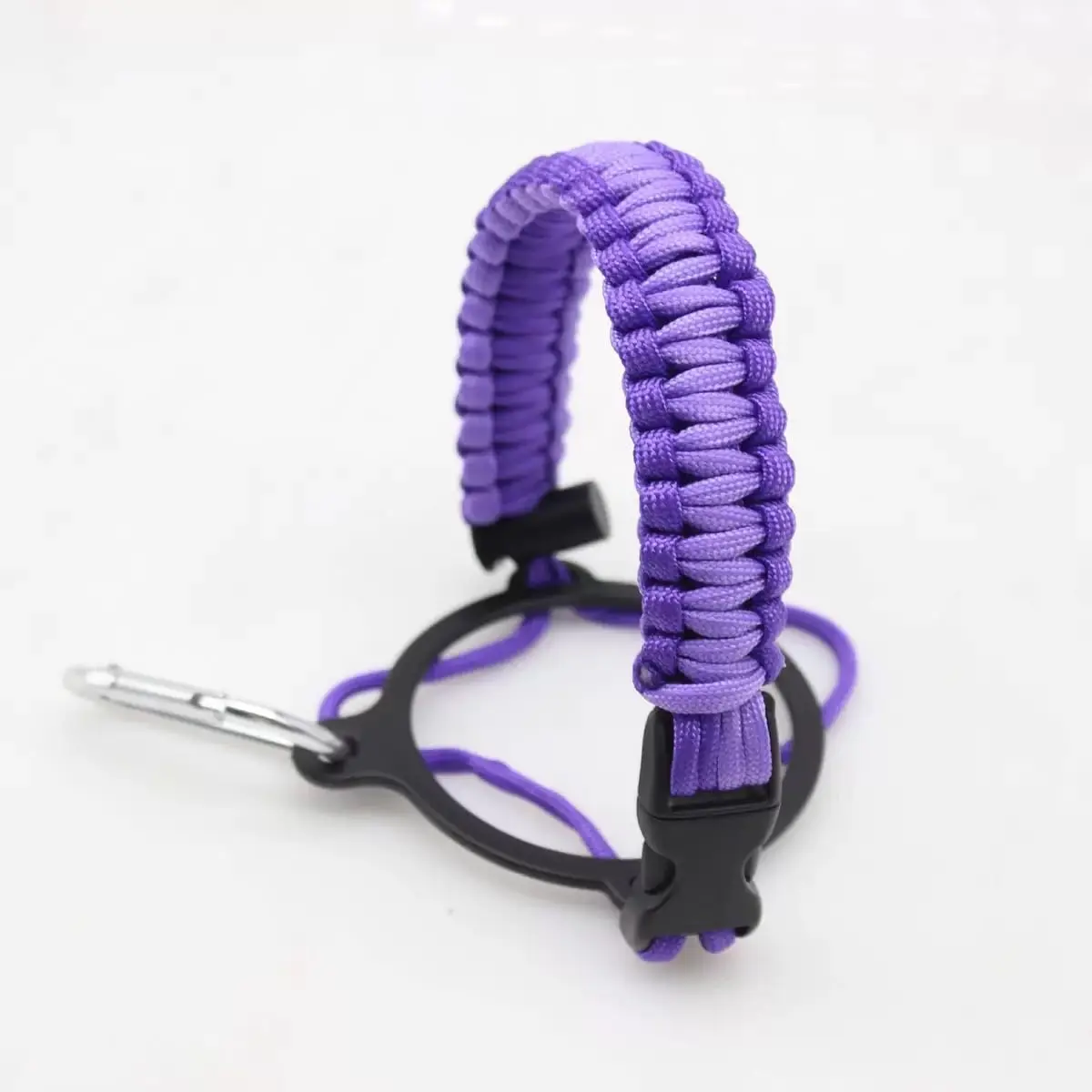Water Bottle Handle Strap, Water Bottle Accessories, Water Bottle Handle Strap Paracord Handle, Water Bottle Holder Lanyard, Paracord Handle Strap Cord with Carabiner Fits Wide Mouth Bottles