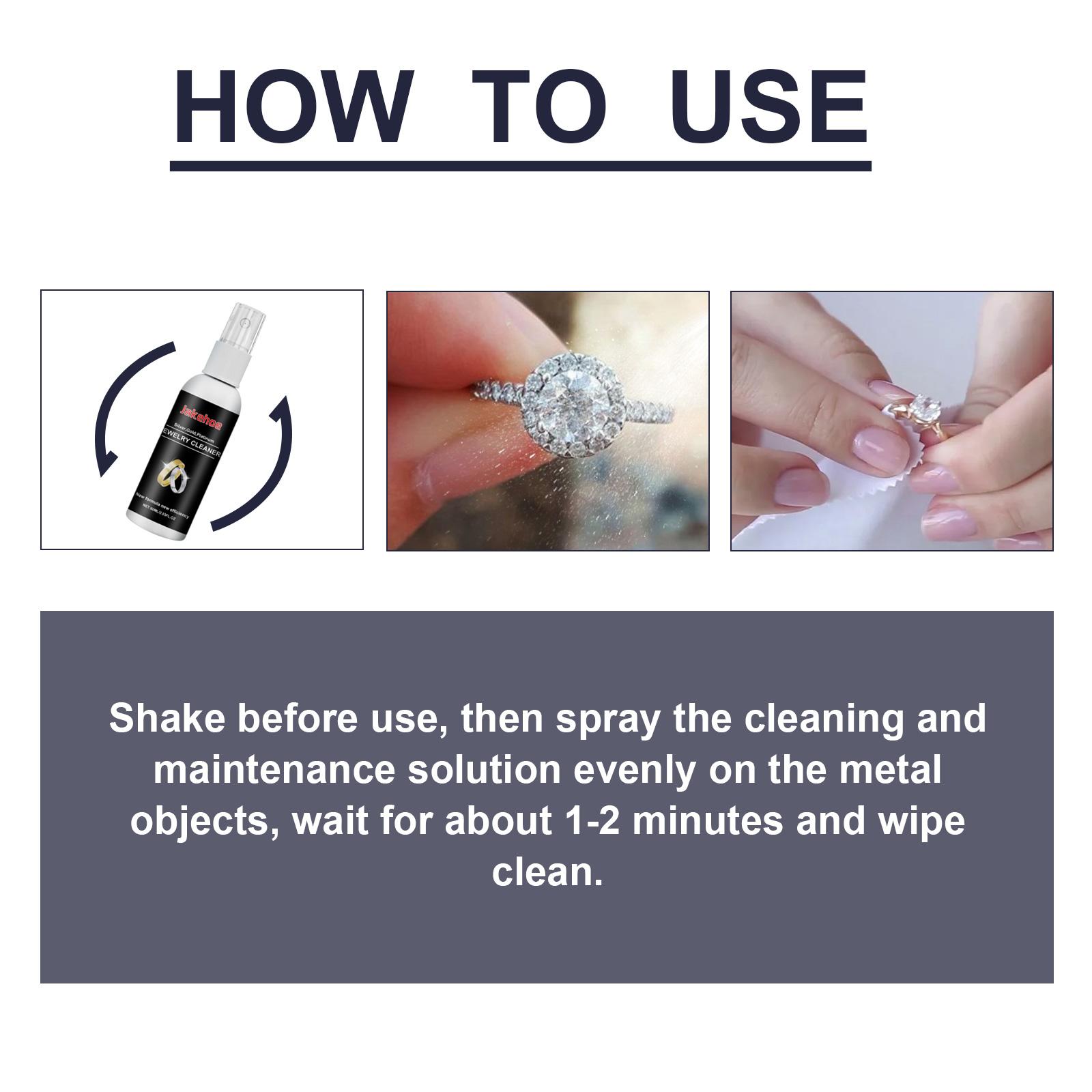 Jakehoe Jewelry Cleaner, Gold And Silver Jewelry Watches Diamond Ring Jewelry Decontamination Anti-Oxidation Cleaner